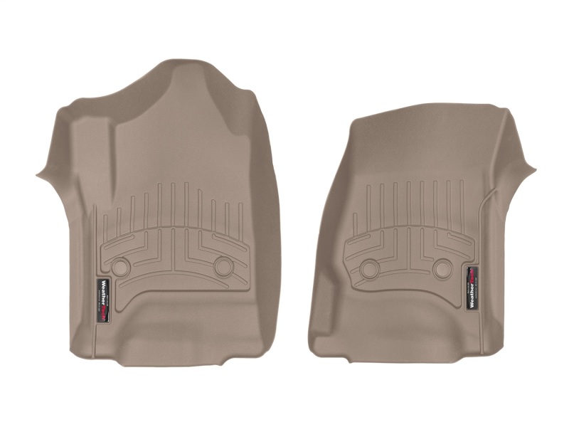 WeatherTech 14+ Chevrolet Silverado/GMC Sierra Crew and Double Cab Front FloorLiners - Tan - 456071
