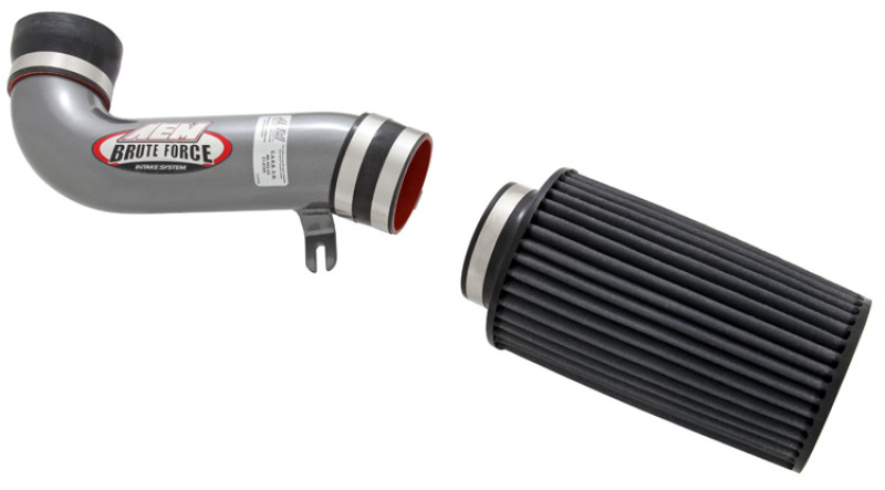 AEM fits 87-93 Ford Mustang GT W/MAF Silver Brute Force Air Intake - 21-8105DC