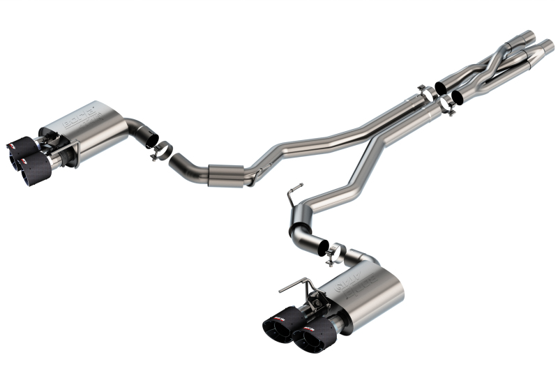 Borla 140837CF Cat-Back Exhaust System ATAK For 2020 Ford Mustang Shelby