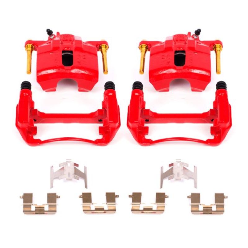 Power Stop 97-99 Acura CL Front Red Calipers w/Brackets - Pair - S1460