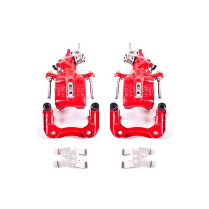 Power Stop 04-08 Acura TSX Rear Red Calipers w/Brackets - Pair - S2068
