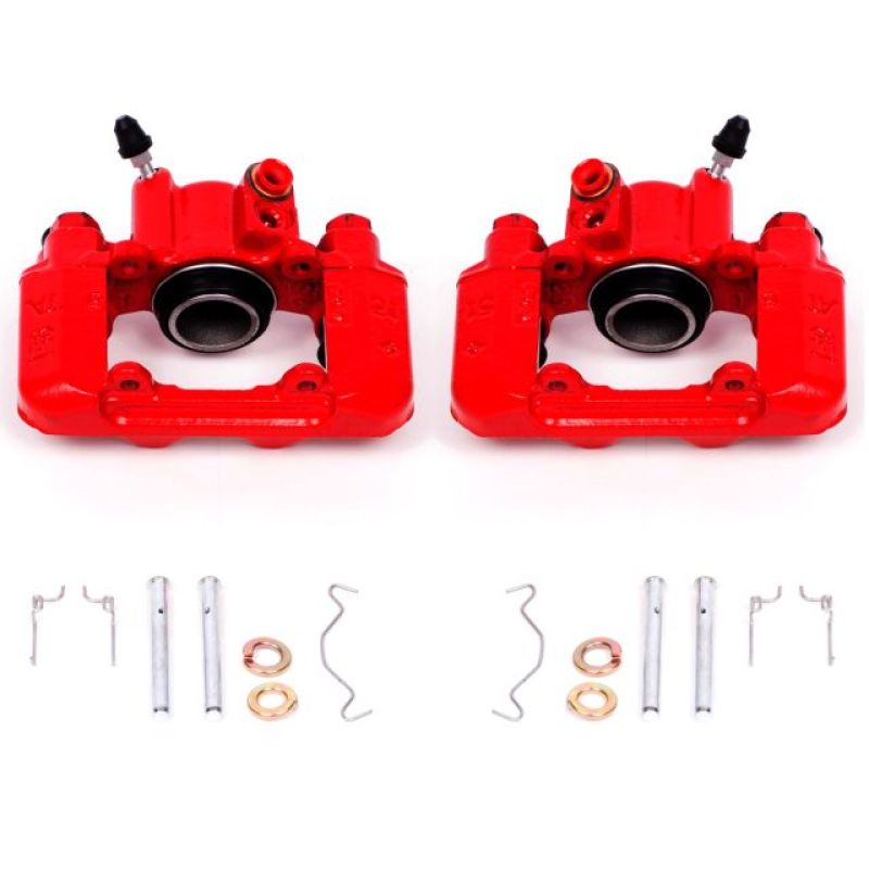 Power Stop 03-06 Pontiac Vibe Rear Red Calipers w/o Brackets - Pair - S2612