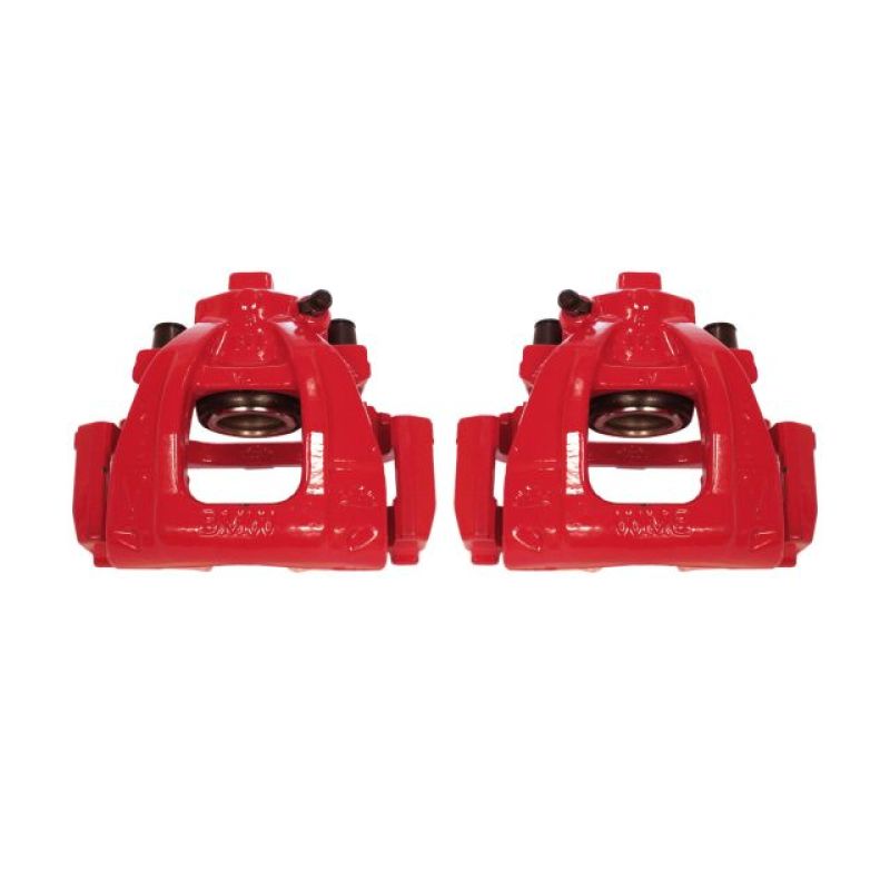 Power Stop 02-06 Mini Cooper Front Red Calipers w/Brackets - Pair - S2776