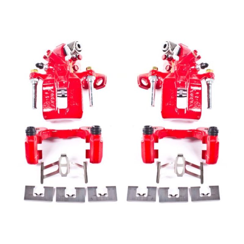 Power Stop 06-11 Acura CSX Rear Red Calipers w/Brackets - Pair - S3298