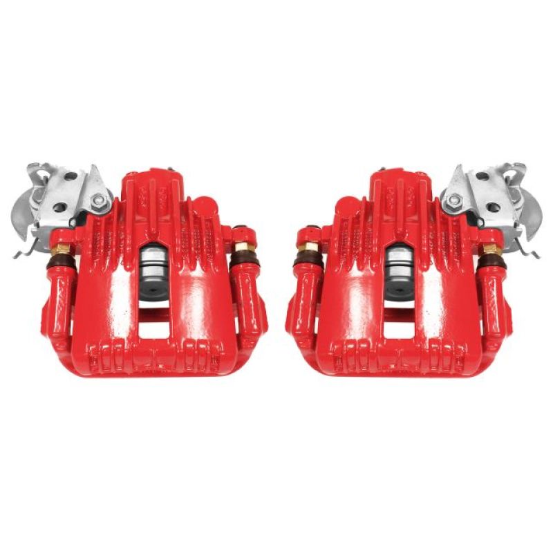 Power Stop 93-97 Chevrolet Camaro Rear Red Calipers w/Brackets - Pair - S4540