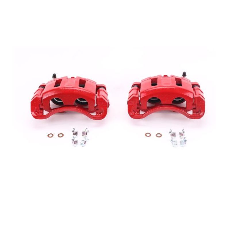 Power Stop 98-05 Chevrolet Blazer Front Red Calipers w/Brackets - Pair - S4694