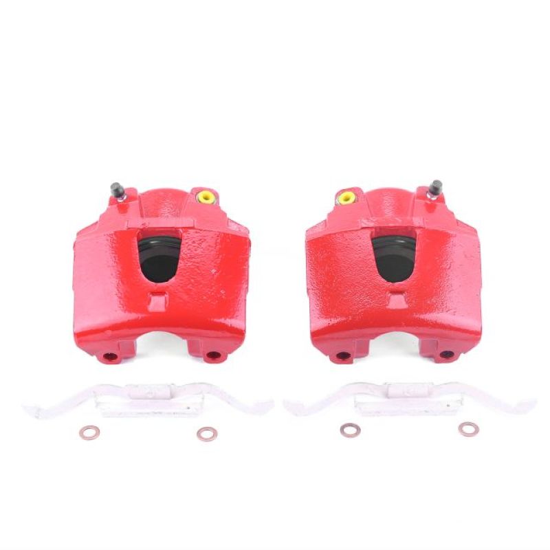 Power Stop 00-02 Dodge Dakota Front Red Calipers w/o Brackets - Pair - S4756