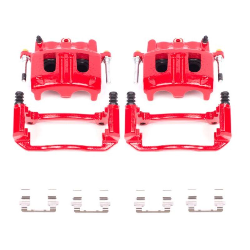 Power Stop 02-05 Ford Explorer Front Red Calipers w/Brackets - Pair - S4758