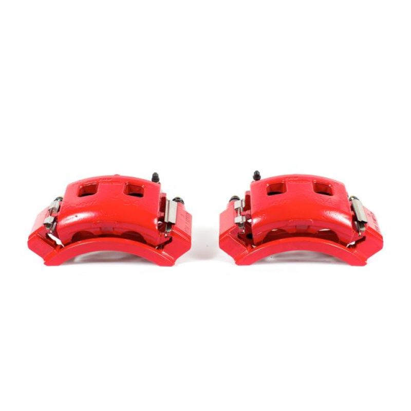 Power Stop S4762 Red Caliper Pair W/Brkt Front NEW