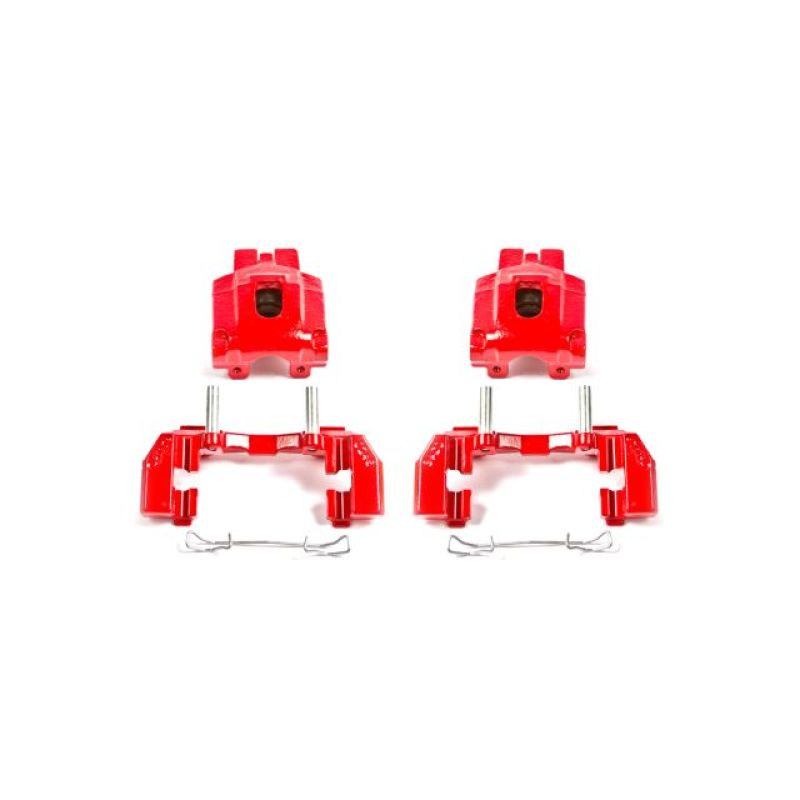 Power Stop 99-04 Jeep Grand Cherokee Rear Red Calipers w/Brackets - Pair - S4818