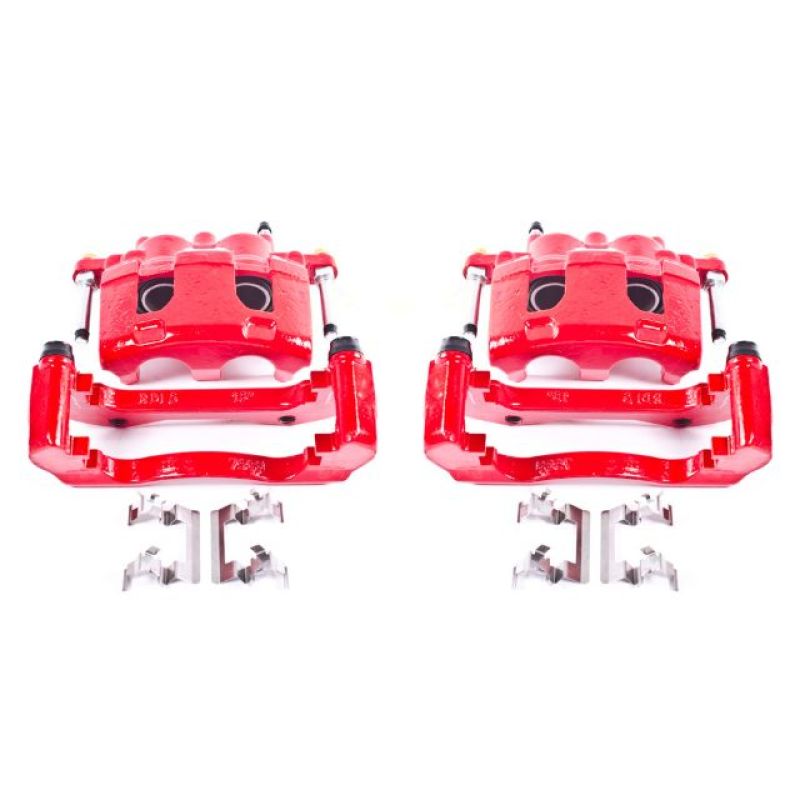 Power Stop 06-11 Buick Lucerne Front Red Calipers w/Brackets - Pair - S4988