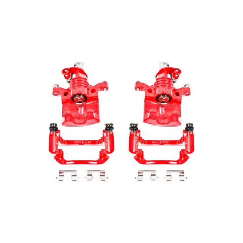 Power Stop 05-09 Buick Allure Rear Red Calipers w/Brackets - Pair - S5010