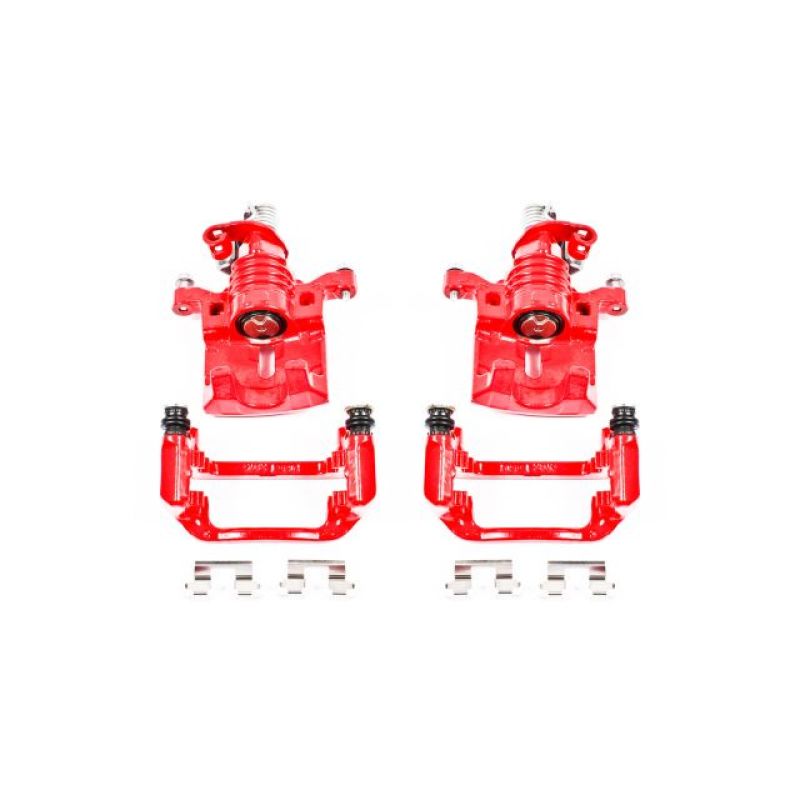 Power Stop 05-09 Buick Allure Rear Red Calipers w/Brackets - Pair - S5010