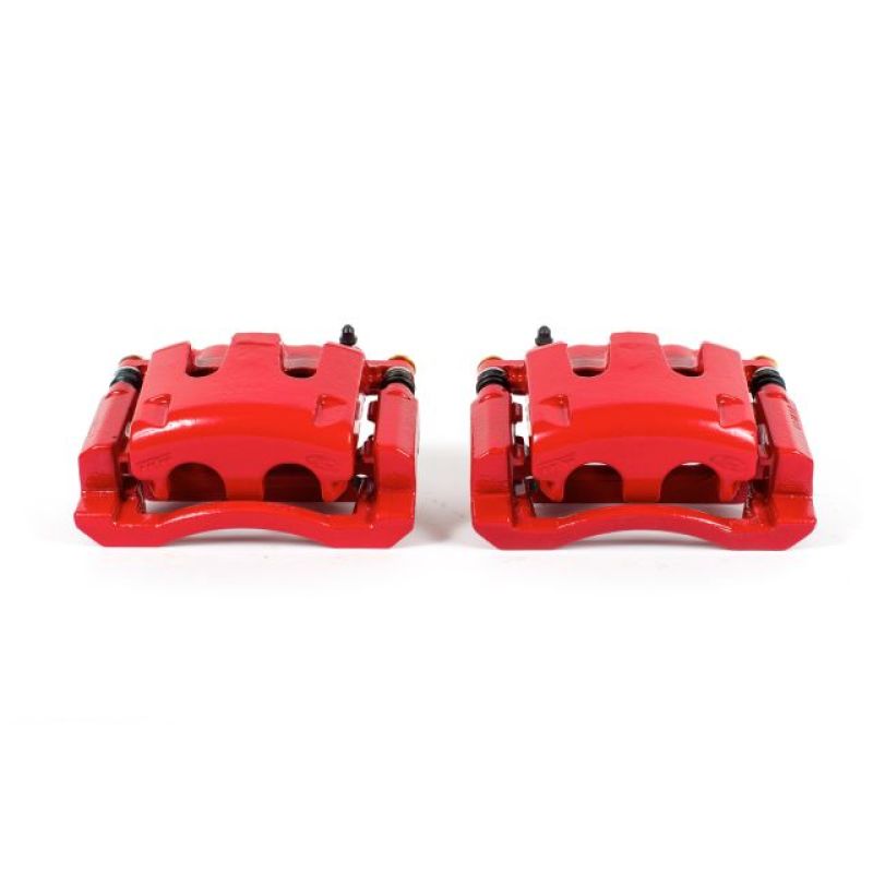 Power Stop 05-12 Ford F-350 Super Duty Rear Red Calipers w/Brackets - Pair - S5028
