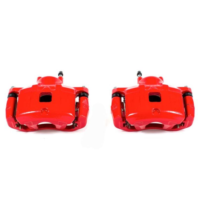 Power Stop 11-14 Chrysler 200 Front Red Calipers w/Brackets - Pair - S5032
