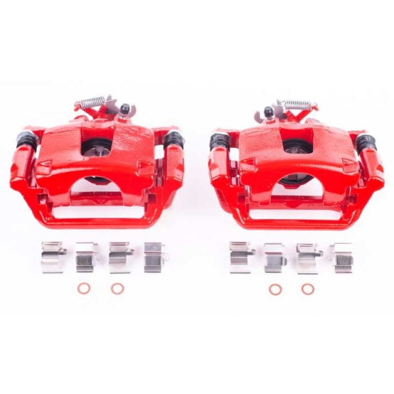 Power Stop 12-16 Chrysler Town & Country Rear Red Calipers w/Brackets - Pair - S5398
