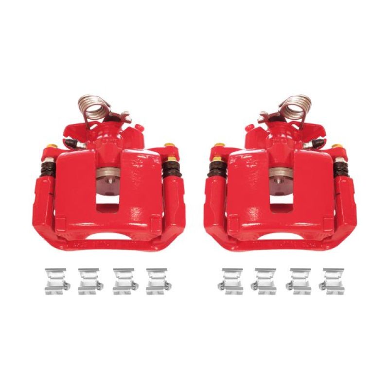 Power Stop 13-17 Ford Explorer Rear Red Calipers w/Brackets - Pair - S5466