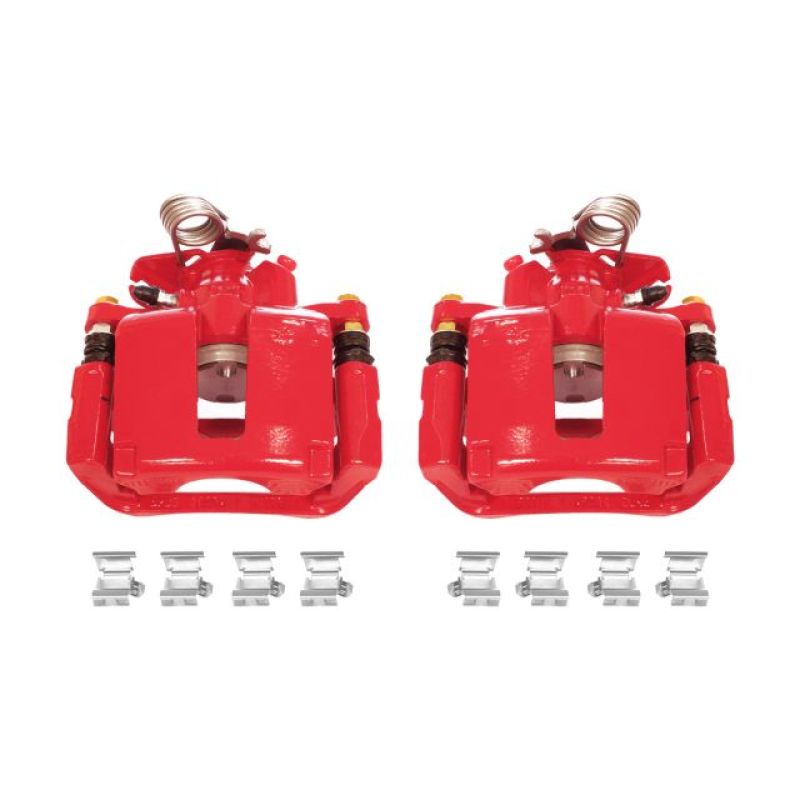 Power Stop 13-17 Ford Explorer Rear Red Calipers w/Brackets - Pair - S5466