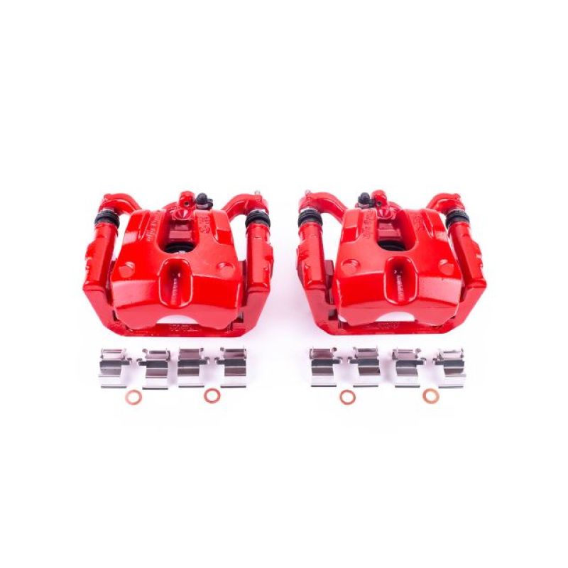 Power Stop 15-17 Chrysler 200 Rear Red Calipers w/Brackets - Pair - S5530