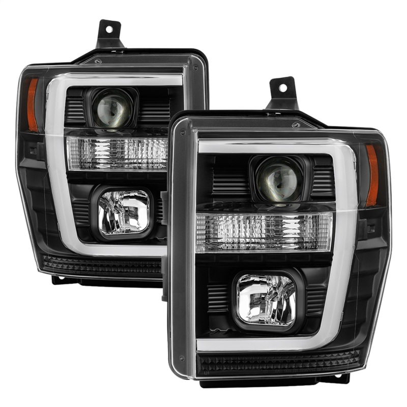 Spyder 5084477 Projector Headlights Light Bar DRL V.2 For 08-10 FORD SUPER DUTY