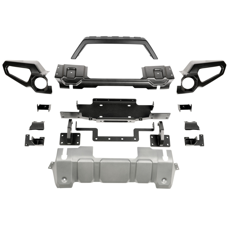 Rugged Ridge 11549.41 Venator Front Bumper Single w/Overrider/Winch Tray NEW