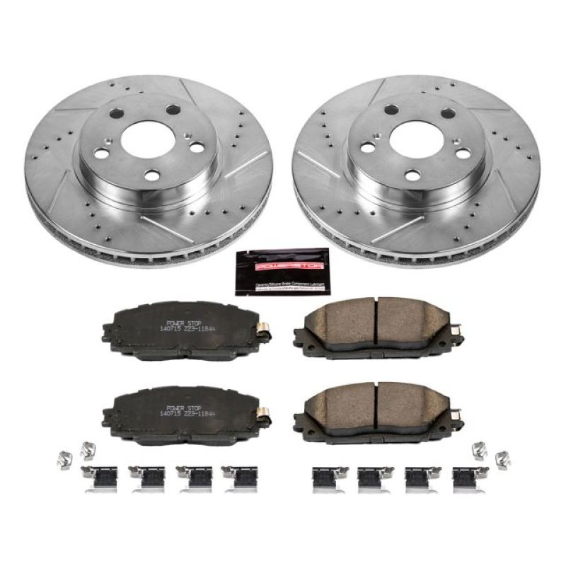 Power Stop K5870 Z23 Evolution Brake Kit Front NEW