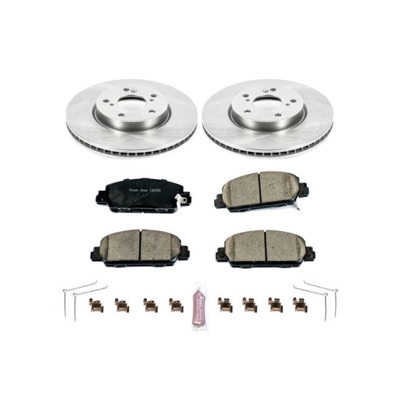Power Stop KOE6515 Disc Brake Pad and Rotor Kit For Honda Accord 2013-2015 NEW