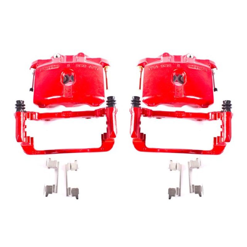 Power Stop S4940 Red Powder Coated Calipers Rear