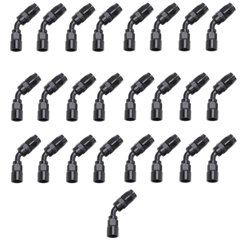 Russell Performance 610115 Full Flow 45 Degree Hose End -10AN Black Aluminum