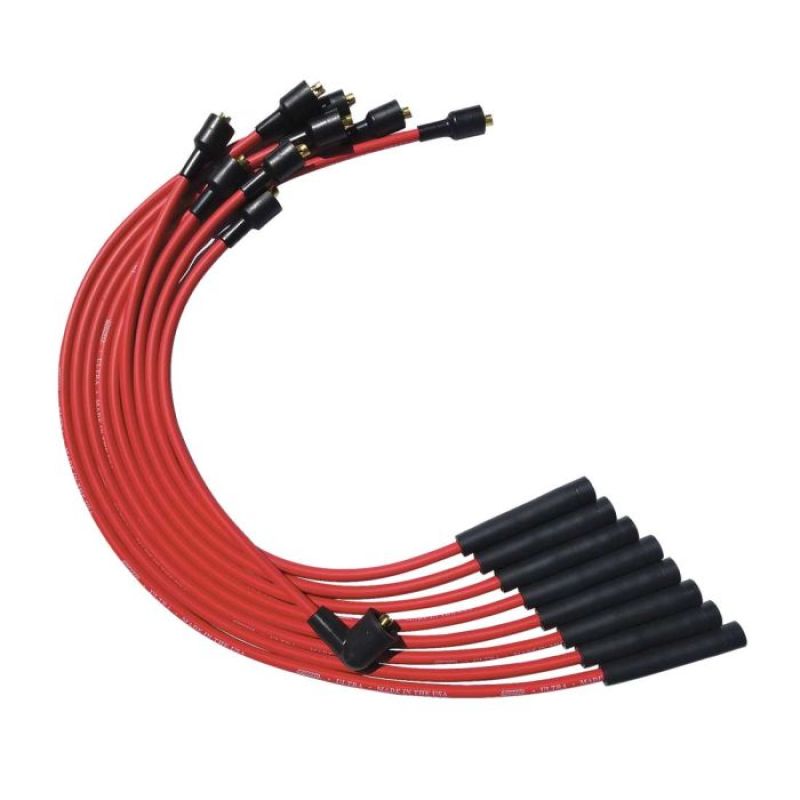 Moroso SB Chrysler Mopar 273/318/340/360 Str Plug Boots Non-HEI Ultra Spark Plug Wire Set - Red - 52056