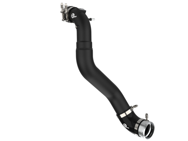 Afe fits 21+ Ford F-150 V6-3.5L (tt) BladeRunner 3in to 3.5in Aluminum Cold Charge Pipe Black - 46-20519-B
