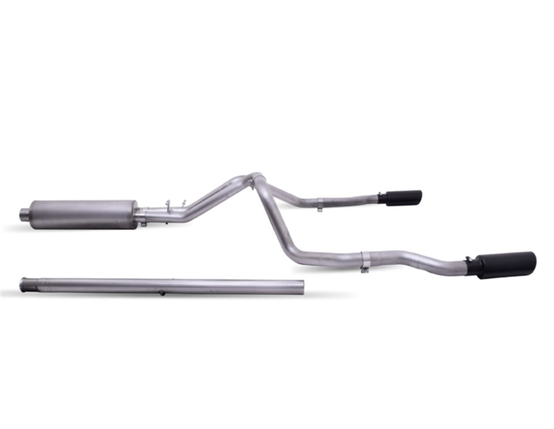 Gibson 65713B Elite Dual Split Exhaust For Silverado Sierra 2500 3500 6.6L 20-21