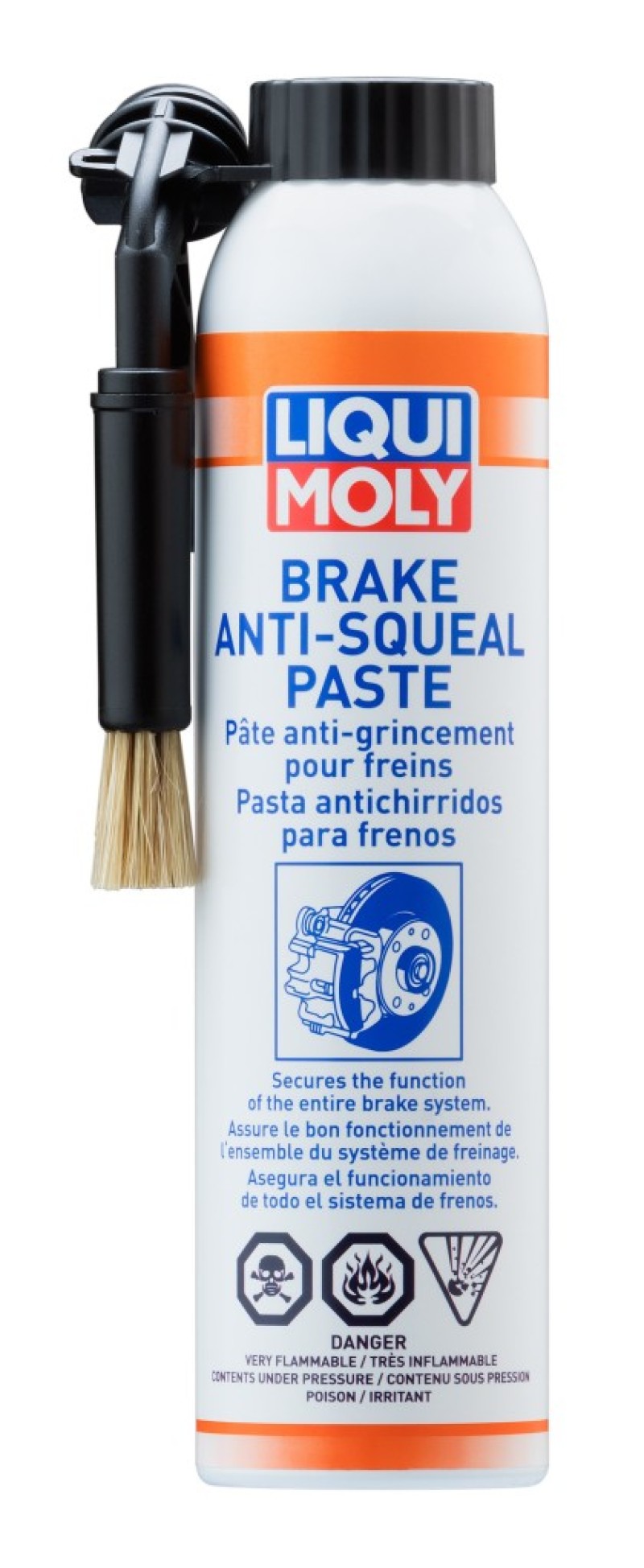 LIQUI MOLY 200mL Brake Anti-Squeal Paste (Can w/ Brush) - Single - 20240-1