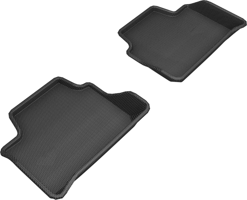 3D MAXpider fits 2019-2020 BMW 3 Series (G20) Kagu 2nd Row Floormats - Black - L1BM10321509