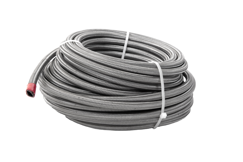 Aeromotive 15302 Hose PTFE Braided Stainless Steel Natural -6 AN 8 ft. Length