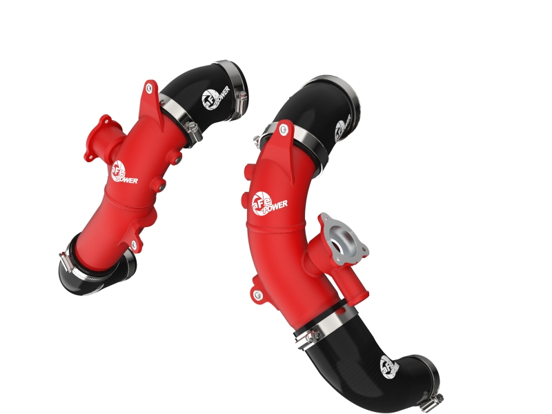 Afe fits 2022 Toyota Land Cruiser (J300) V6-3.5L (tt) BladeRunner 2.5in Aluminum Hot Charge Pipe - Red - 46-20558-R