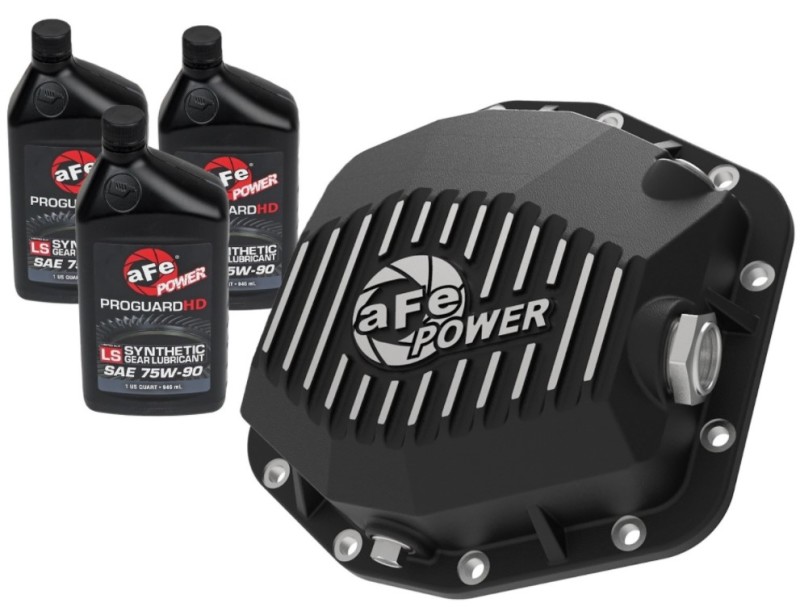 aFe Power 46-71291B Pro Series Rear Differential Cover w/ Fins & Gear Oil NEW