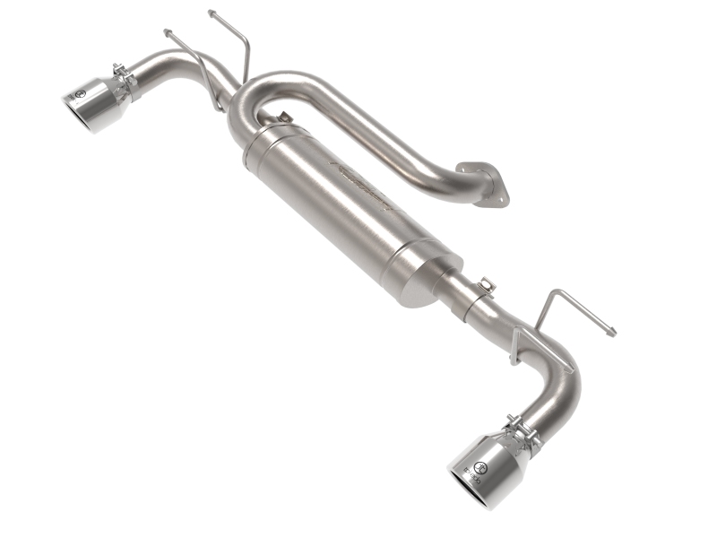 Afe fits 19-22 Mazda 3 L4 2.5L Takeda 3in to 2-1/2in 304 Stainless Steel Axle-Back Exhaust w/Polished Tip - 49-37023-P