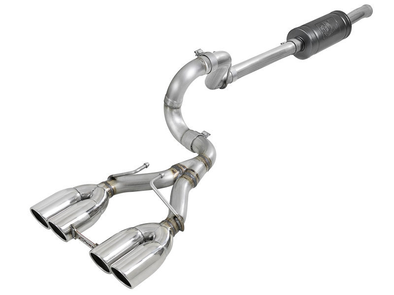 AFE 49-38073-P Rebel Series 2-1/2in 304 SS Cat-Back Exhaust w/Polished Tip