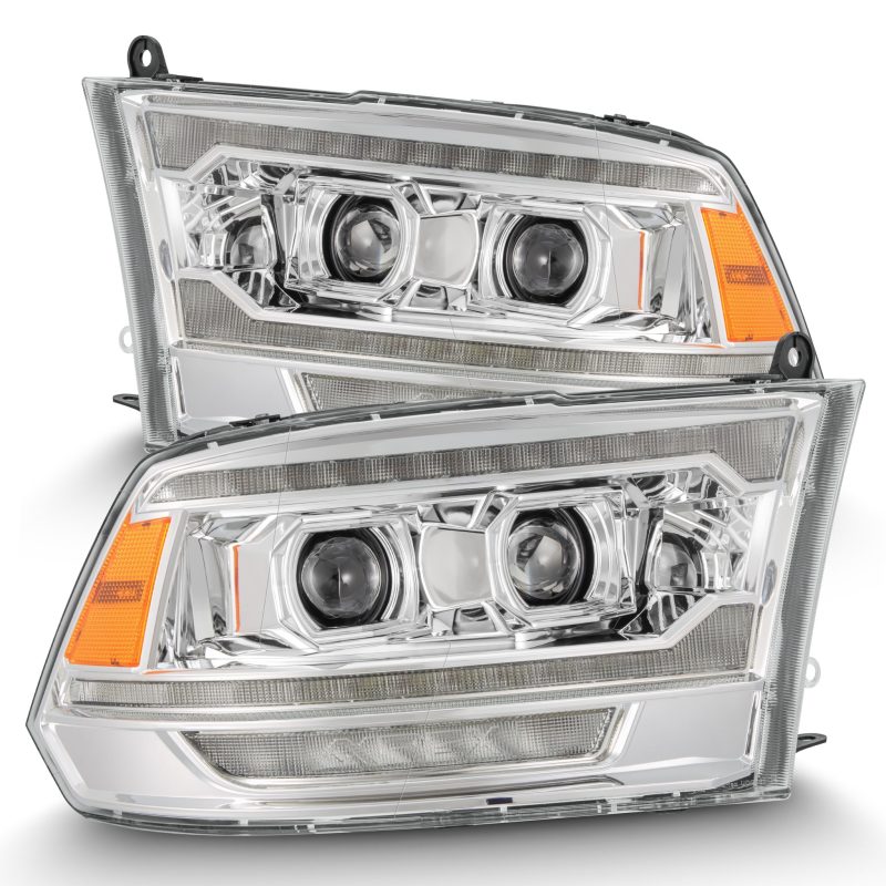 AlphaRex 09-18 Ram 1500 PRO-Series Proj Headlights Chrome w/ Sequential Signal and Top/Middle DRL - 880562