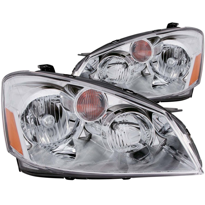 Anzo 121294 Crystal Headlight Set Clear Lens Chrome Housing Pair NEW