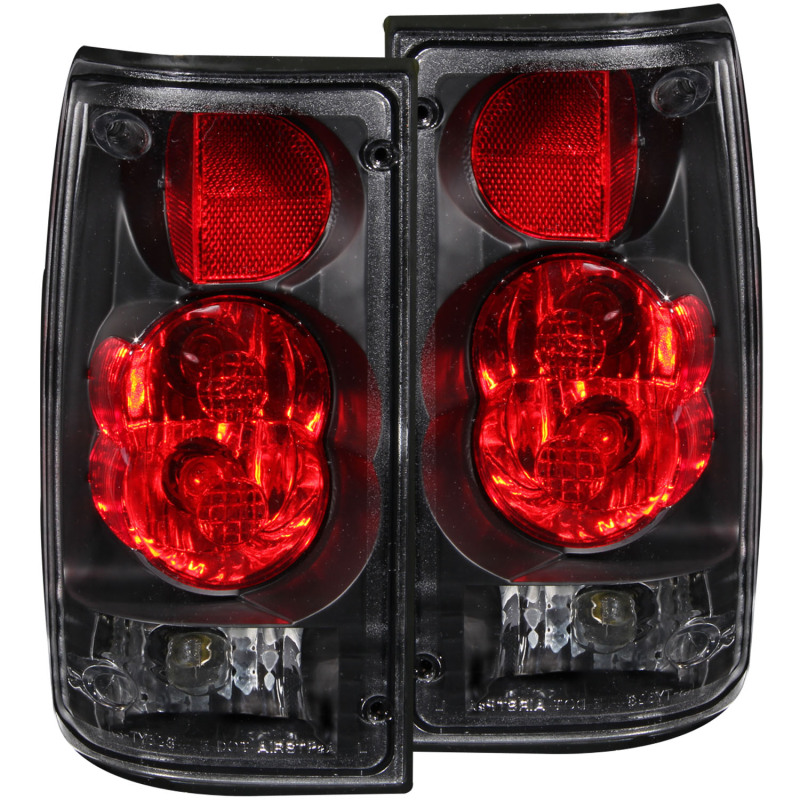 ANZO 1989-1995 Toyota Pickup Taillights Black - 211132