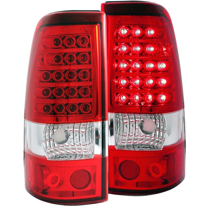 Anzo 311007 Tail Light Assembly, LED, Red/Clear Lens, Pair