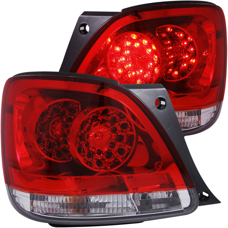 Anzo 321101 Tail Light Assembly; Red/Clear Lens 2pc