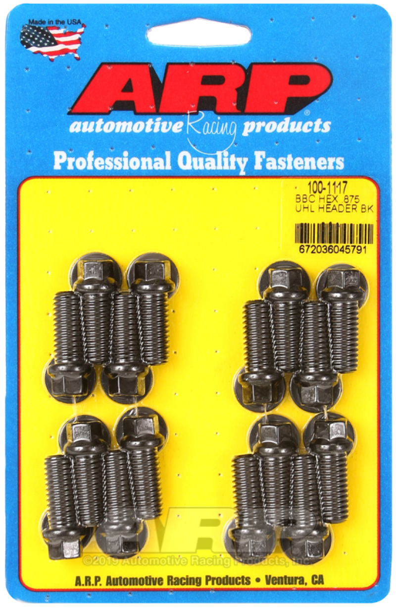 ARP 100-1117 - Hex .875 UHL Header Bolt Kit For Bb Chevy