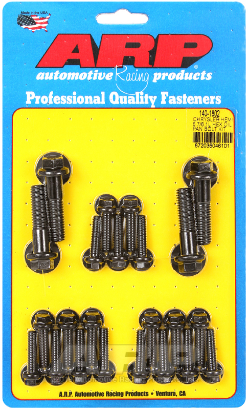 ARP 140-1802 Oil Pan Bolt Kit - 6pt., For Mopar 5.7L/6.1L Hemi