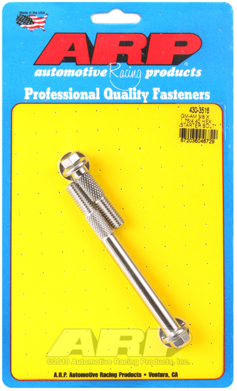 ARP 430-3516 - 3/8 X 1.750/4.400 Hex SS Starter Bolt Kit For Gm