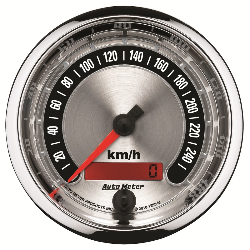 Auto Meter 1288-M 3-3/8" Speedometer Gauge 0-260 Km/H American Muscle NEW