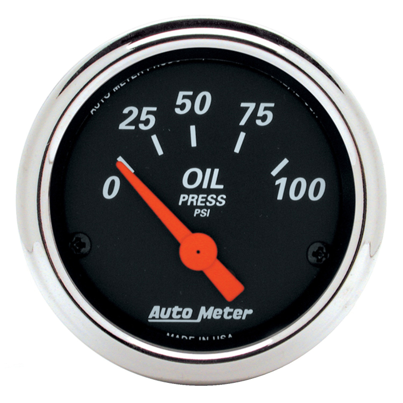 Auto Meter 1426 2-1/16" Oil Pressure Gauge 0-100 PSI Air-Core Designer Black