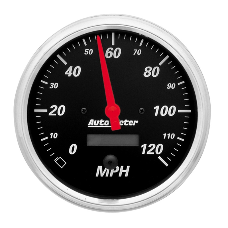 Auto Meter 1489 Gauge Speedometer 5" 120Mph Elec. Prog. W/Lcd Odo Designer Black